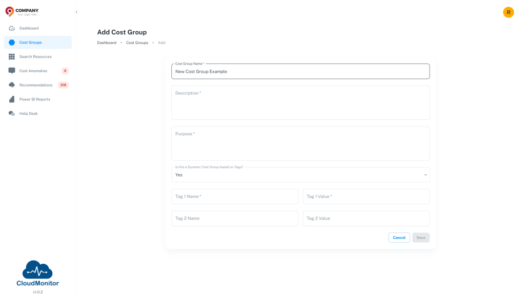 AdminApp AddaCostGroup • Cost Optimization Engineer FinOps Role Admin App